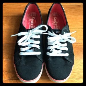 Keds Black Tennis Shoes Pink/Gray/White Sole